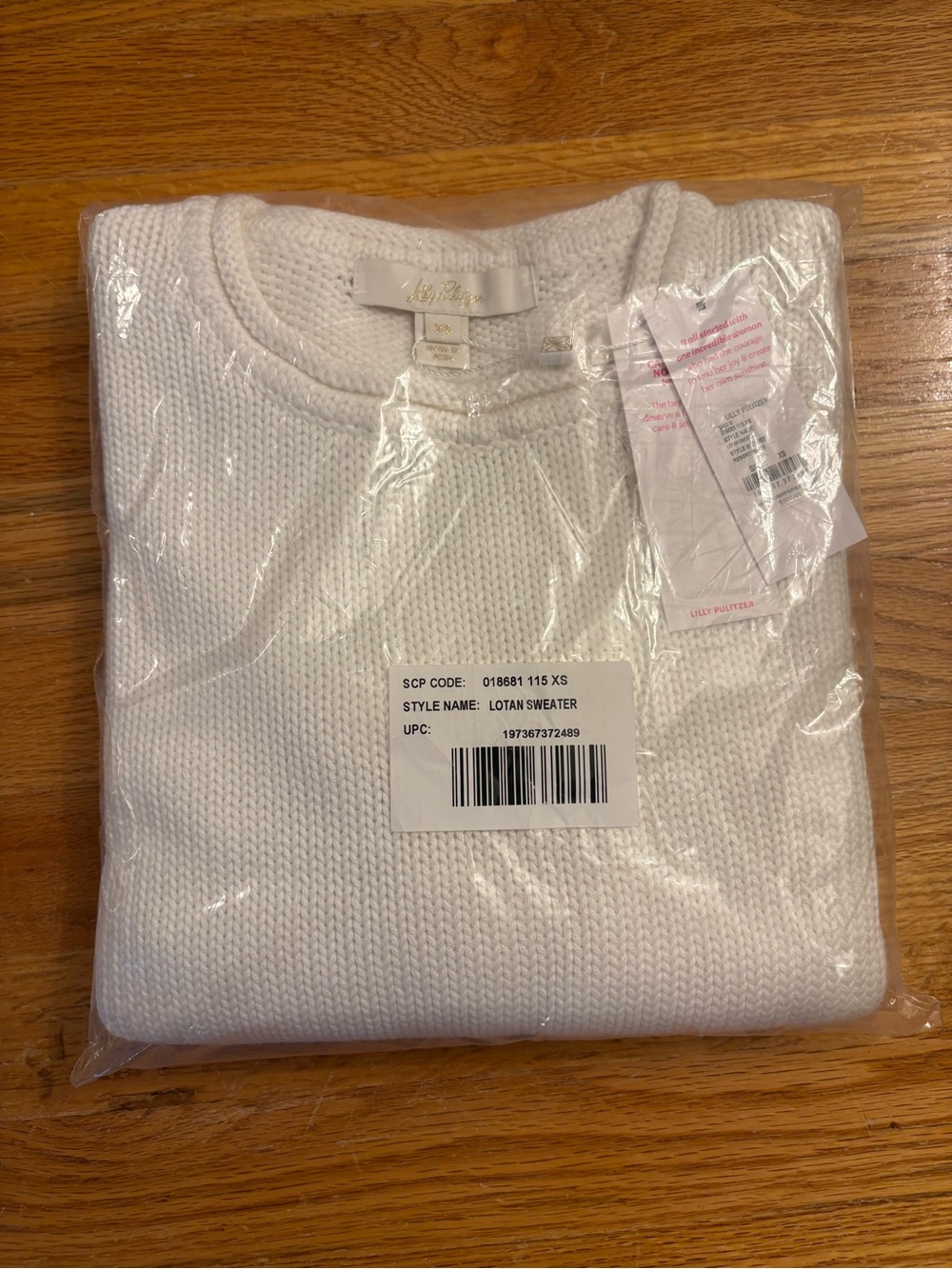Lilly Pulitzer Lotan White Crewneck Sweater - NWT Size XS